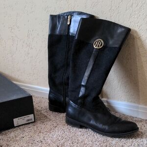 Tommy Hilfiger Black Heeled Boots